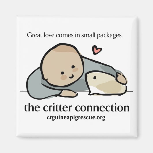 Vierkante magneet met kleur logo en website (Voorkant)