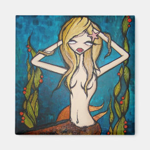 Vierkante magneet "Vele Waters"