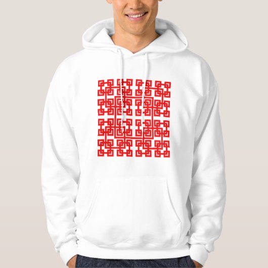 Vierkante Mesh Mannen Hoodie (Voorkant)