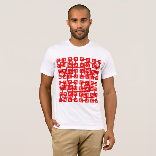Vierkante Mesh Mannen T-shirt (Voorkant volledig)