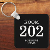 Vierkante metalen hotelkamer sleutelhanger met cij (Voorkant)