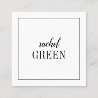 Vierkante minimalistische kaart visitekaartje