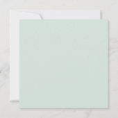 Vierkante Mint Groene Waterverf Rozen Bloemenbruil Kaart (Achterkant)