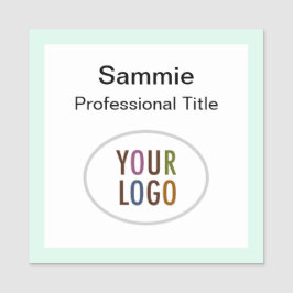 Vierkante naam Badge met Logo Magnetische of Pin B