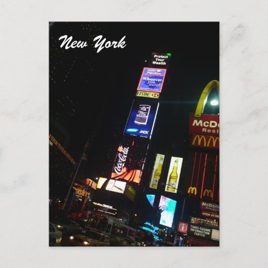 vierkante nacht briefkaart (Voorkant)