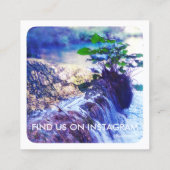 vierkante nautische ankerinstagramfoto afsprakenkaartje (Achterkant)