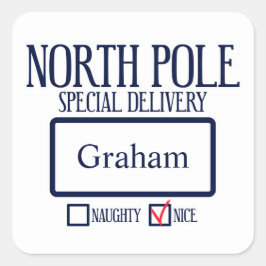 Vierkante Noordpool - speciale levering voor kerst Vierkante Sticker