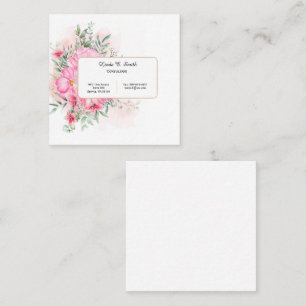 Vierkante oproepkaart contactkaartje