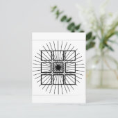 Vierkante optische illusie briefkaart (Staand voorkant)