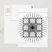Vierkante optische illusie briefkaart (Voorkant / Achterkant)