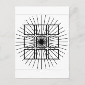 Vierkante optische illusie briefkaart (Voorkant)