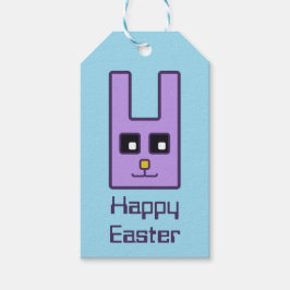 Vierkante paashaas cadeau Labels Cadeaulabel