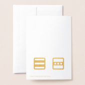 Vierkante paashaas Folie Kaart (Met envelop)