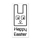 Vierkante paashaas rubberen stempel (Afrduk)