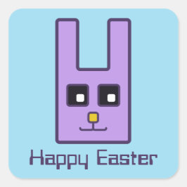 Vierkante paashaas Stickers