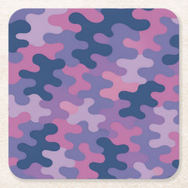 Vierkante Papierpulp Camo Onderzetter Set