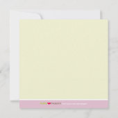 Vierkante Patchwork Lime Designer Geboorteaankondi Aankondiging (Achterkant)