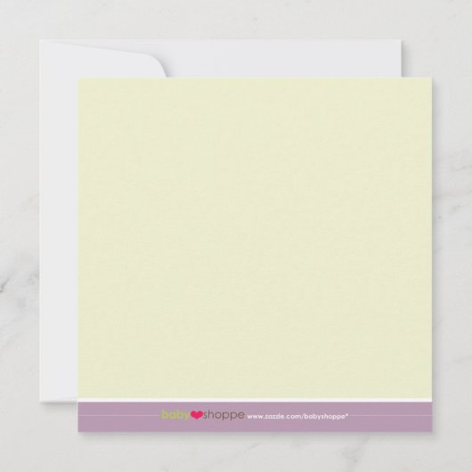 Vierkante Patchwork Sering Geboorteaankondiging De Aankondiging (Achterkant)