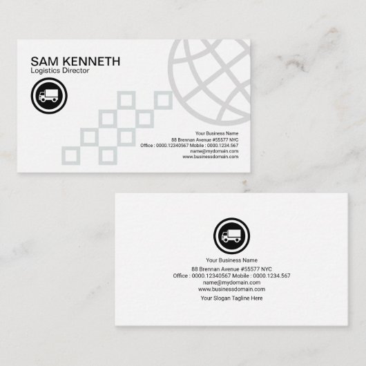 Vierkante Pathways Global Connections Logistics Visitekaartje (Voorkant / Achterkant)