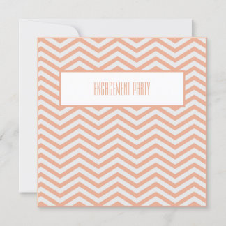 Vierkante Patroonuitnodiging (peach) Kaart