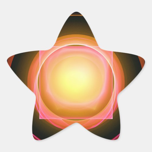 Vierkante Peg in een rond gat Ster Sticker (Voorkant)