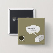 vierkante peug; ronde opening button 5,1 cm (Voorkant /achterkant)