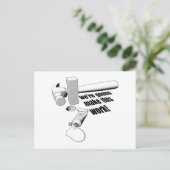 Vierkante pg-ronde opening briefkaart (Staand voorkant)