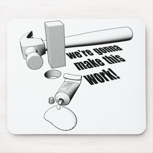 Vierkante pg-ronde opening muismat (Voorkant)