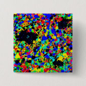 vierkante pin met abstracte artwork. button 5,1 cm (Voorkant)