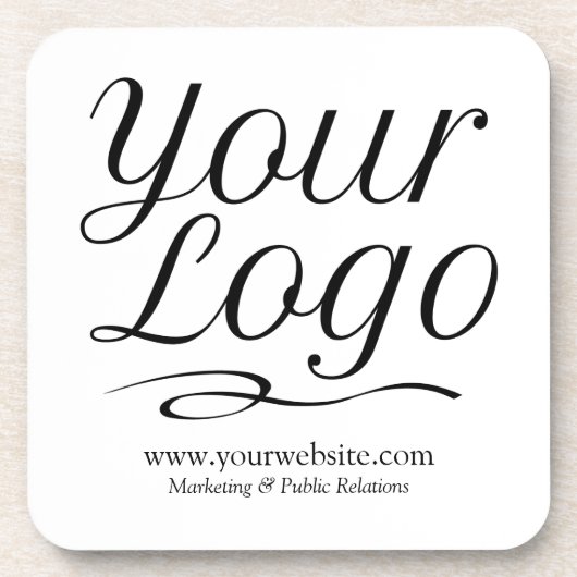 Vierkante plastic Onderzetters met de Logo van de  (Voorkant)