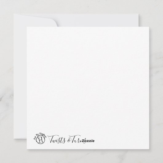 vierkante platte Kaart (Achterkant)