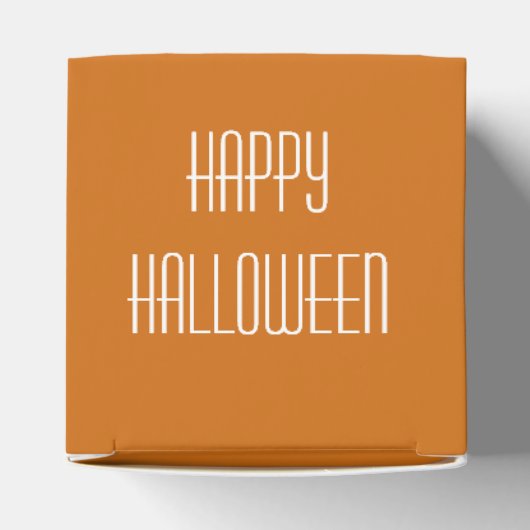 Vierkante pompoen Halloween Favor Box - Trick or t Bedankdoosjes (Bovenkant)