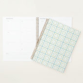 Vierkante prisma's eendenei blauw goud wit grijs planner (Display)