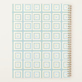 Vierkante prisma's eendenei blauw goud wit grijs planner (Achterkant)