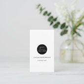 Vierkante professionele zwarte voeg je aangepaste  visitekaartje (Staand voorkant)