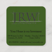 Vierkante QR-coderekaart Vierkante Visitekaartje (Voorkant)