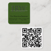 Vierkante QR-coderekaart Vierkante Visitekaartje (Voorkant / Achterkant)