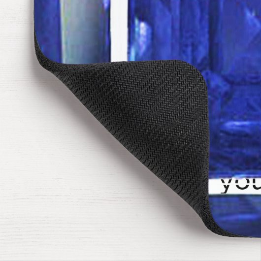 vierkante rechthoekige blauwe saffier muismat (Hoek)