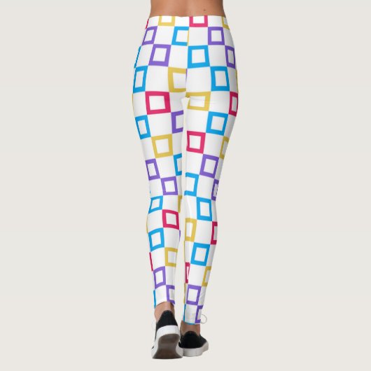Vierkante regenboog leggings (Achterkant)