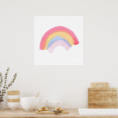 Vierkante regenboogafdrukken poster (Keuken)