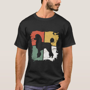 Vierkante retro poedel eigenaar cadeau hond poedel t-shirt
