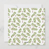 Vierkante rode bessen Fotocollage Vrolijk Kerstfee Feestdagenkaart (Achterkant)