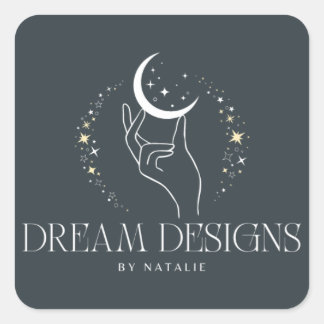 Vierkante Ronde hoek sticker logo