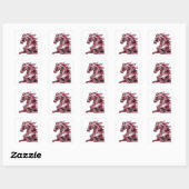 Vierkante Roze Abstracte Vierkante Sticker (Vel)