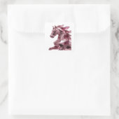 Vierkante Roze Abstracte Vierkante Sticker (Tas)