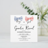 Vierkante Roze en Blauwe Bogen Geslacht Onthullen Kaart (Staand voorkant)