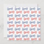 Vierkante Roze en Blauwe Bogen Geslacht Onthullen Kaart (Achterkant)