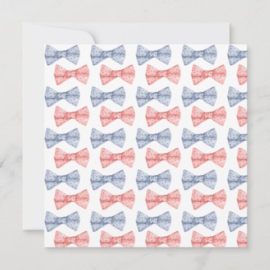 Vierkante Roze en Blauwe Bogen Geslacht Onthullen  Kaart (Achterkant)