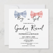 Vierkante Roze en Blauwe Bogen Geslacht Onthullen Kaart (Voorkant)