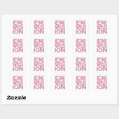 Vierkante Roze ENVISION Sticker Grafisch (Vel)